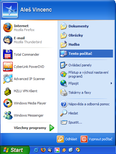 6 Připojení k serveru Disk pomocí MS Windows XP Souborový server Disk je určen pro připojení uživatelského diskového prostoru v prostředí MS Windows.