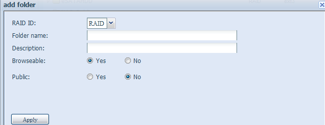 Přidání složek Na obrazovce Folder (Složka) stiskněte tlačítko Add (Přidat) a zobrazí se obrazovka Add Folder (Přidat složku). Tato obrazovka umoţňuje přidání sloţky.