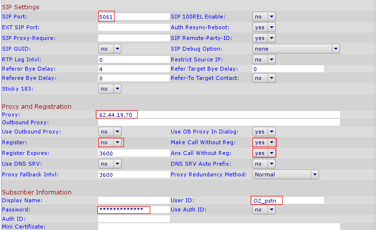 6.2.3 59 PSTN tab Následující záložku PSTN nastavíme pro příchozí i odchozí volání. Jednotlivé parametry nastavení zde budou vypsány. Obr. 20: PSTN záložka - 1.