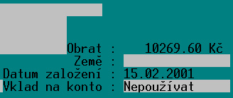 Dodatek k uživatelské příručce O výsledku je uživatel informován na displeji terminálu a v případě neúspěchu i hlášením programu: V kartě Obchodního partnera je nový údaj - Obrat 3.