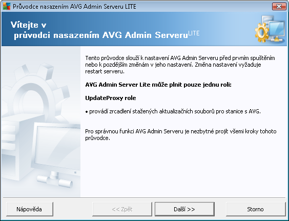 8. AVG Admin Lite AVG Admin Lite je zjednodušená verze Vzdálené správy AVG. Obsahuje pouze zjednodušenou verzi průvodce nasazením na server a průvodce pro instalace stanice.