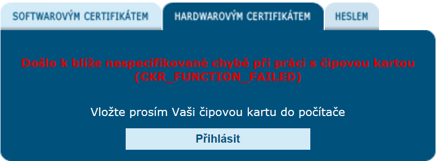 Následně klikněte na čipovou kartu (bod 1) a na Odblokovat PIN (bod 2). Objeví se okno Odblokovat PIN. Zadejte PUK, který jste získali v obálce společně s čipovou kartou.