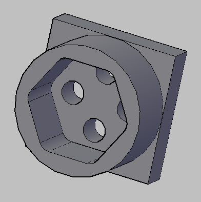 Pomocí příkazů pro vysunutí objektů vytvořte 3D model součásti.