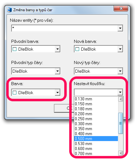 Správce databáze značek Funkce Změna barvy a typů čar již vložených značek nyní funguje na celou databázi, včetně podadresářů.