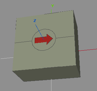 Vytvoříme kolečko. Nejdříve vytvoříme válec a pomocí absolute commands ho nastavíme na X=4, Y=4 a Z=4. Zrušíme výběr všech objektů a klikneme na výběr ploch. Potom vybereme přední plocho válce.