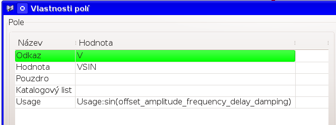 Velikost parametru usage jsem nastavil na 0,3 inch oproti odkazu a hodnotě, které jsou 0,5 inch. Pole jsem nastavil na zobrazovat (není skryté).