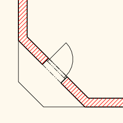 ARCHline.XP 2015 Základy kreslení 33 Zvolte opět příkaz Následný referenční bod a znovu přesuňte kurzor nad příčku. Tentokrát se referenční bod zobrazí na horním krajním bodu dveří.