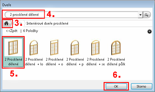 34 ARCHline.XP 2015 Základy kreslení Modifikace atributů Typ vchodových dveří a jeho usazení neodpovídá požadavkům, proto je musíme upravit. Postupujte následovně: Vyberte vstupní dveře v půdorysu.