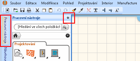 ARCHline.XP 2015 Základy kreslení 9 1.1.3. Hlavní části pracovního prostředí Rozhraní ARCHline.