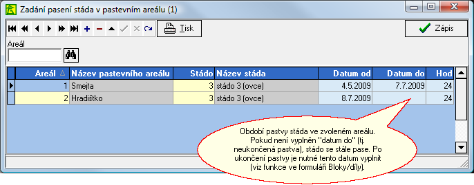 9.3. Vyřazení všech zvířat ze stáda Menu: Funkce, 3 - vyřazení všech zvířat ze stáda Volba slouží pro ukončení zařazení všech zvířat ve zvoleném stádě k zadanému datu.