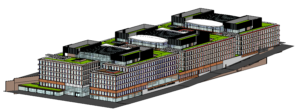 BIM model NHQ Rozsah zpracování stavební část podrobnost DSP dle stávajících