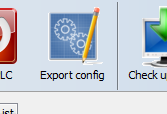 4.7.4 Export konfigurace PLC do textového souboru (Export config) Po stisku tlačítka nástrojové lišty Export config je uživatel pomocí standardního dialogu vyzván k výběru textového souboru pro