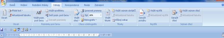 1.5. Karta Rozložení stránky Na kartě Rozložení stránky, můžeme měnit velikost okrajů, orientaci papíru (na výšku, na šířku), velikost stránky, rozdělení na sloupce a další.