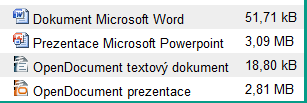 FORMÁT ODT (Open Document Format = ODF) ODT je formát, který má perspektivu nahradit některé z dnes používaných formátů, zatím je však poměrně málo rozšířený.