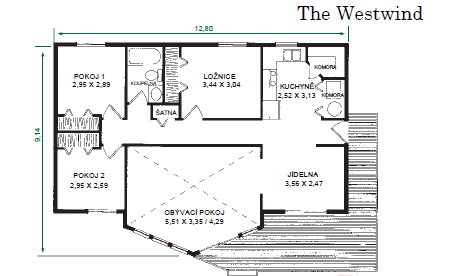 prostředí na odpočinek Westwind 101 m2 Cena od 2 150 000,-Kč 4+1, počet osob 4-5.