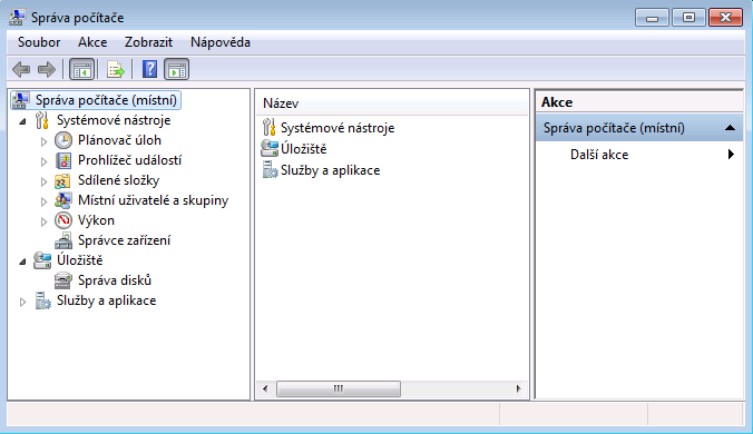 Teoretické znalosti V tomto cvičení se dozvíte více o správě počítače se systémem Windows 7. Ukážeme si nové funkce, které má správce k dispozici jako prohlížeč událostí, informace o výkonu a podobně.