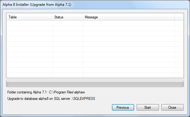 ALPHY 7.1, který chcete aktualizovat.