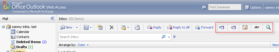 Rozšížení MS Outlook o email Management Označit k archivaci Obnovit Označit k