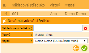 nastavení aplikace KROK 6 Nákladové středisko aplikace umožňuje zadat nákladové středisko, podle kterého je možné filtrovat