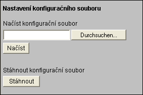 Údržba 3. Klikněte na tlačítko Uložit. 13.6.2 Načíst konfigurační soubor 1. Klikněte na tlačítko Procházet. Zobrazí se následující dialogové okno. 2.