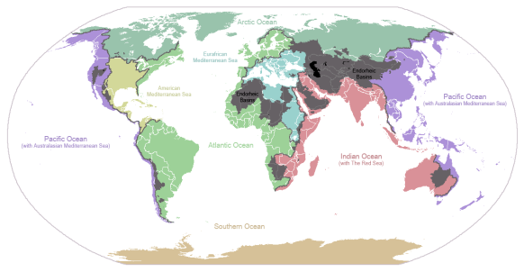 ČÁSTI SVĚTOVÉHO OCEÁNU: Tichý oceán 179 900 000 km 2 Atlantský oceán 91 700 000