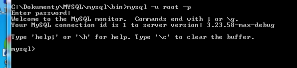 MySQL - prostředí Základní prostředí MySQL vznikne po spuštění mysqld.exe (MYSQL/BIN/mysqld.exe) MYSQL databázový server je spuštěn jako služba (démón) a reaguje na veškeré databázové dotazy.