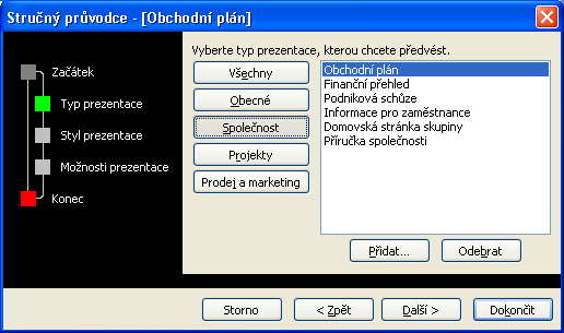 Kapitola 1 Základy aplikace PowerPoint 9 1. Příkazem Soubor, Nový otevřeme podokno úloh Nová prezentace.
