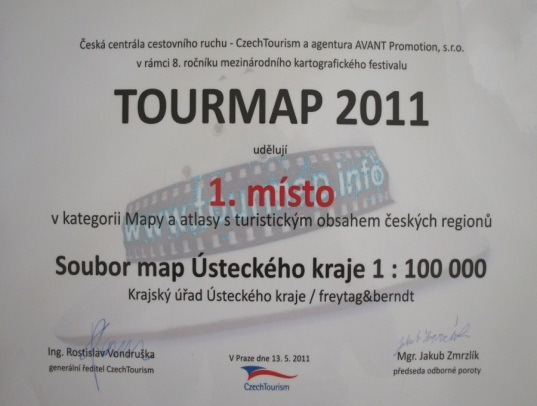 místo Nejlepší turistický portál Region Tour Brno 2012 Velká cena
