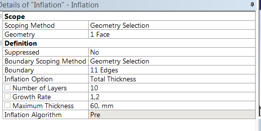 Options vybereme Total Thickness, počet vrstev 10 a maximální tloušťku 60 mm.