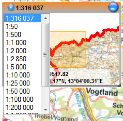Toto tlačítko (případně okno s přehledovou mapou) je možné posunout kamkoliv v rámci mapového okna uchopením tlačítka (případně horní lišty okna s přehledovou mapou) levým tlačítkem myši a současným