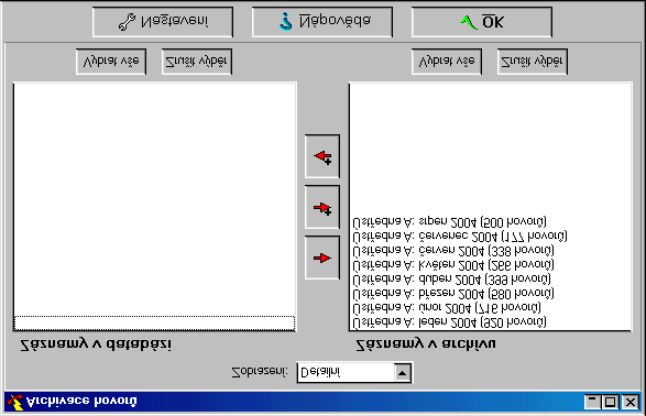 7.1. ARCHIVACE DATABÁZE HOVORŮ 43 3. Stiskněte horní tlačítko se šipkou směřující doprava bez znaménka plus.