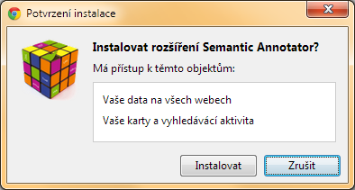2 INSTALACE ROZŠÍŘENÍ SEMANTIC ANNOTATOR Postup instalace rozšíření Semantic Annotator do prohlížeče Google Chrome: 1) Pokud nemáte nainstalovaný prohlížeč Google Chrome, je potřeba jej před