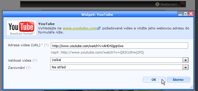VIDEO Modul Video umožní přidání videí, například YouTube na stránku (nebo k článku). Na stránce, kde chcete použít video, klikněte na tlačítko Ostatní Videa YouTube (obr. 53) obr.