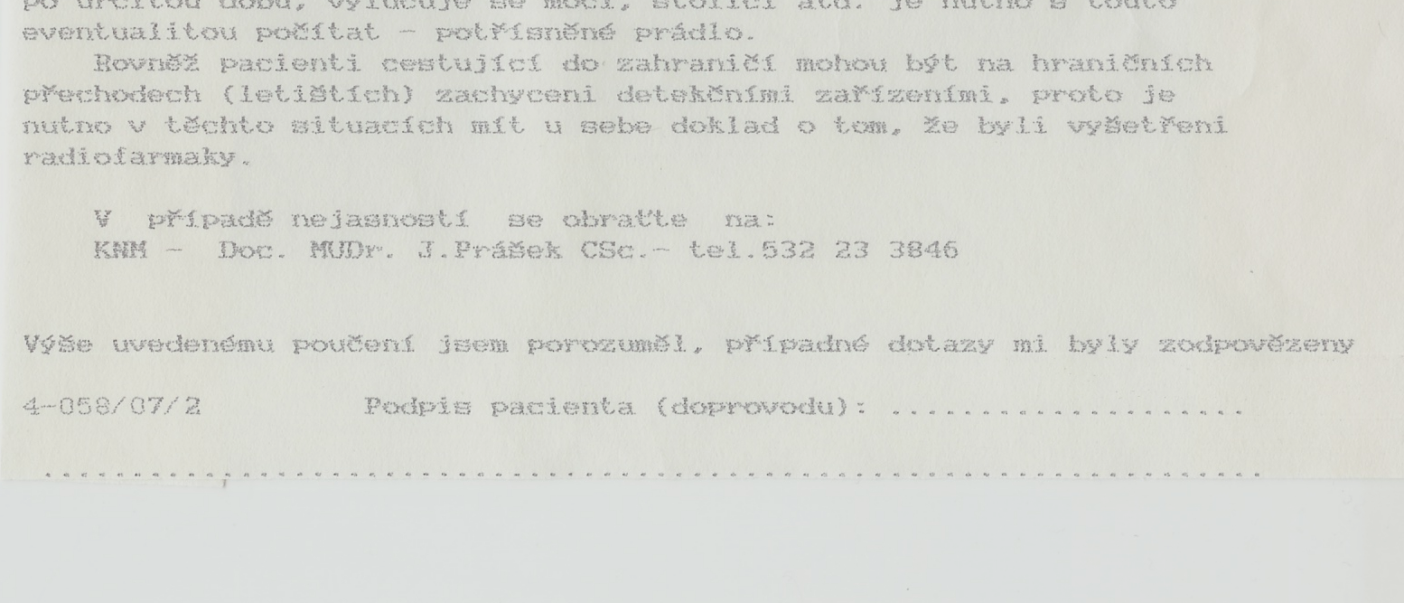 Příloha 4 Pokyny pro pacienty vyšetřené