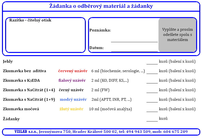 (G5) Formulář žádanky o