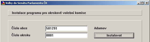 Instalovat na disk: vyberte disk pro instalaci - změna zadáním písmena příslušného disku, automaticky je předvyplněn adresář pro instalaci (nabízen seznam možných disků, instalace je povolena pouze