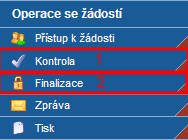 Fnd mikrprjektů v Eurreginu Glacensis Příručka pr Knečné uživatele Kntrla a finalizace Jakmile je celá žádst vyplněna, je třeba prvést kntrlu (1).