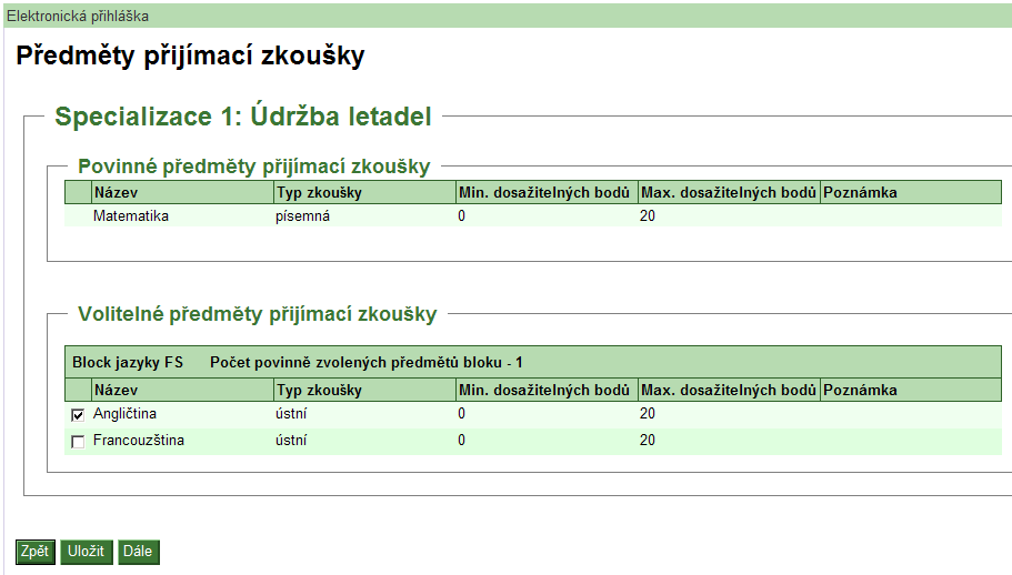 Forma studia Místo výuky Studijní obor - výběr z forem studia, ve kterých se uskuteční zvolený studijní program.