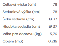 - záruka 5let na jakost, tedy na celý výrobek s ohledem na opotřebení. - barové židle jsou dodávány ve smontovaném stavu a jsou zabaleny v papírových kartonech každá samostatně, po jednom kuse.