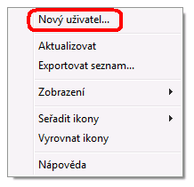 Řešení: 1. Vytváření místních uživatelských účtů a skupin 1.1. Vytvoření místního uživatelského účtu - pomocí konzole Správy počítače vytvořte uživatelský účet student.