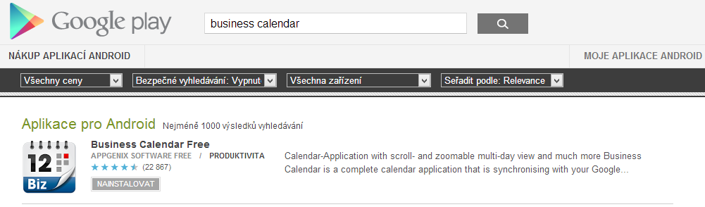 A dále aplikaci Business Calendar Free.