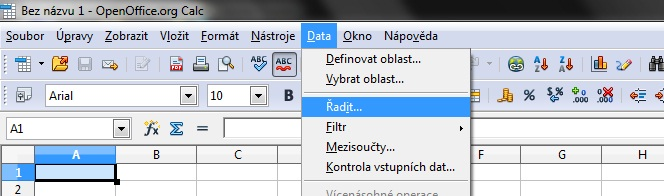 Tabulkový procesor otázka č.17 Seřazení (sort = řazení, třídění) je přeorganizování seznamu nebo jakékoli jiné tabulky podle klíčů.