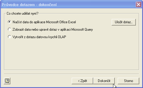 Import z SQL databáze