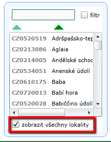 Podrobnější popis vybraných novinek v aplikaci 1.10 Zobrazení biotopů pro stanoviště z průvodní zprávy lokality EVL 1.11 Zobrazení všech lokalit EVL 1.