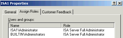 Správa a monitorování ISA Administrativní role Pro přidělení oprávnění administrace a monitorování ISA serveru slouží administrativní role ISA serveru.