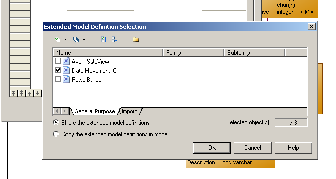 Data Movement IQ V PDM pro IQ, vyberte Model>Extended Model