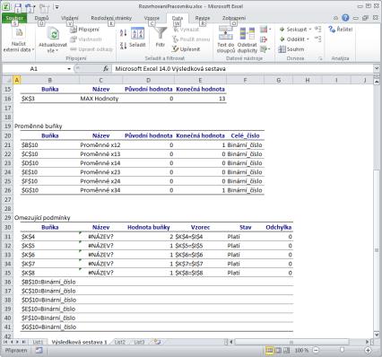 24.9.205 Řešení pomocí MS-Excel