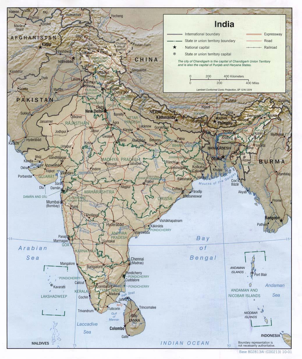Indie Počet obyvatel: 1 236 344 631 (odhad CIA pro polovinu roku 2014) Rozloha: 2 973 193 km 2 (7. největší stát světa) HDP: 4,962 bln. USD (odhad CIA za rok 2013 podle PPP; 4.