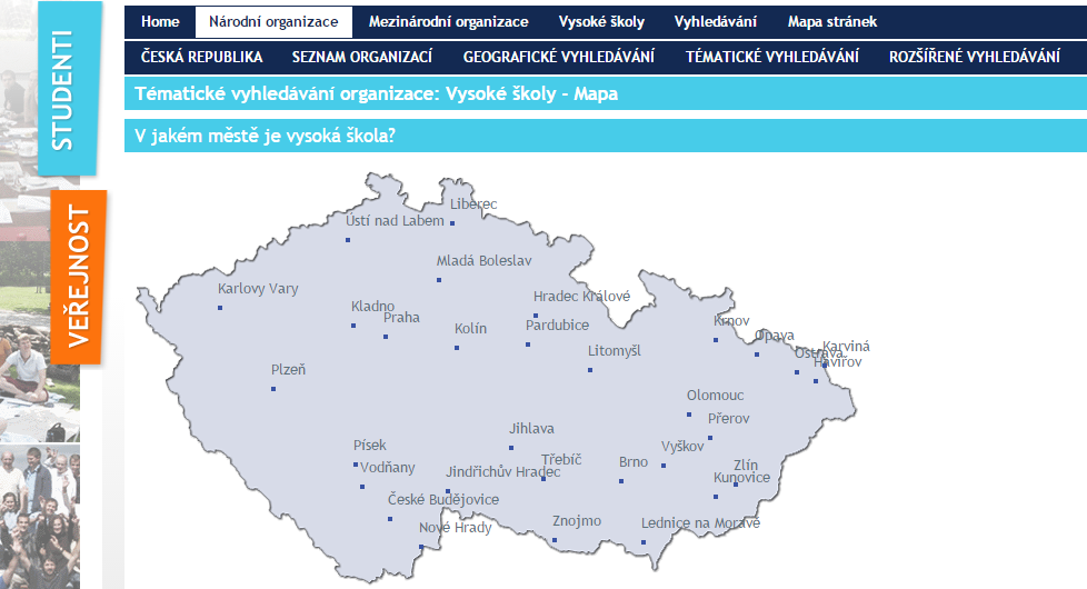 Poradenská činnost Od roku 2002 zajišťujeme pro vysokoškolské studenty poradenskou činnost v oblasti organizace studentských aktivit, zakládání a činnosti studentských organizací a aktivit studentů