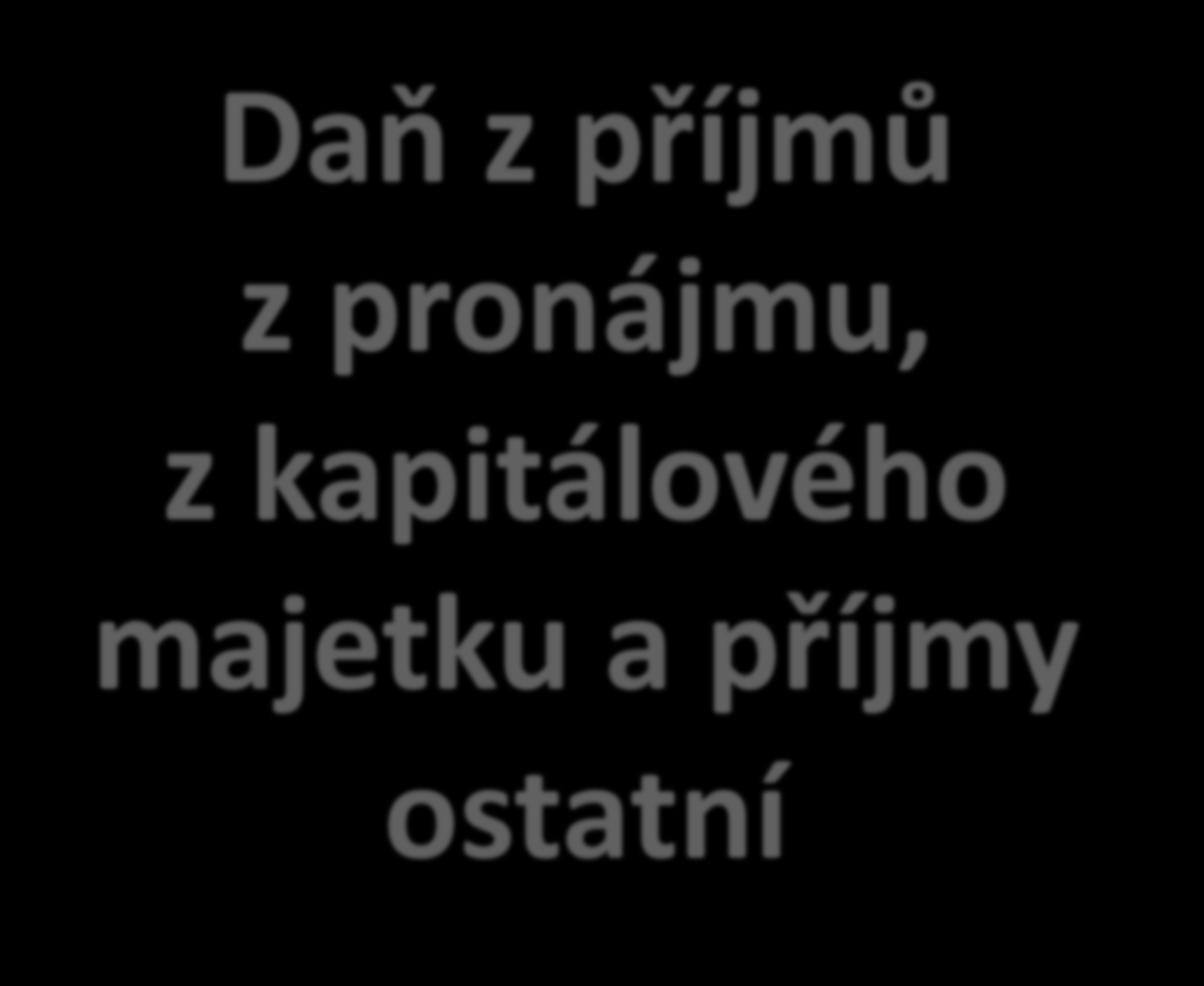 Daň z příjmů z pronájmu, z